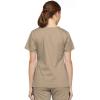 Dickies EDS Signature Scrubs for Women, Empire Waist Mock Wrap Top in Soft Brushed Poplin 86806(Khaki)