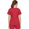 Dickies EDS Signature Scrubs for Women, Empire Waist Mock Wrap Top in Soft Brushed Poplin 86806(Red)