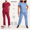 Dickies EDS Signature Scrubs for Women, Empire Waist Mock Wrap Top in Soft Brushed Poplin 86806(Royal)