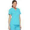 Dickies EDS Signature Scrubs for Women, Empire Waist Mock Wrap Top in Soft Brushed Poplin 86806(Turquoise)