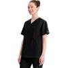 Dickies EDS Signature Scrubs for Women, V-Neck Womens Tops in Soft Brushed Poplin 86706(Black)