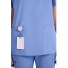 Dickies EDS Signature Scrubs for Women, V-Neck Womens Tops in Soft Brushed Poplin 86706(Ceil Blue)
