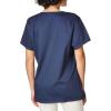 Dickies EDS Signature Scrubs for Women, V-Neck Womens Tops in Soft Brushed Poplin 86706(D-navy)
