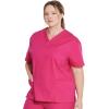 Dickies EDS Signature Scrubs for Women, V-Neck Womens Tops in Soft Brushed Poplin 86706(Hot Pink)