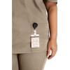 Dickies EDS Signature Scrubs for Women, V-Neck Womens Tops in Soft Brushed Poplin 86706(Khaki)