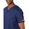 Dickies EDS Signature Scrubs for Women, V-Neck Womens Tops in Soft Brushed Poplin 86706(Navy)