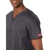 Dickies EDS Signature Scrubs for Women, V-Neck Womens Tops in Soft Brushed Poplin 86706(Pewter)