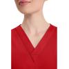 Dickies EDS Signature Scrubs for Women, V-Neck Womens Tops in Soft Brushed Poplin 86706(Red)