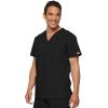 Dickies EDS Signature Scrubs for Women and Scrubs for Men, Unisex One Pocket V-Neck Top in Soft Brushed Poplin 83706(Black)