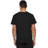 Dickies EDS Signature Scrubs for Women and Scrubs for Men, Unisex One Pocket V-Neck Top in Soft Brushed Poplin 83706(Black)