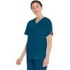 Dickies EDS Signature Scrubs for Women and Scrubs for Men, Unisex One Pocket V-Neck Top in Soft Brushed Poplin 83706(Caribbean Blue)