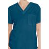 Dickies EDS Signature Scrubs for Women and Scrubs for Men, Unisex One Pocket V-Neck Top in Soft Brushed Poplin 83706(Caribbean Blue)