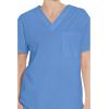 Dickies EDS Signature Scrubs for Women and Scrubs for Men, Unisex One Pocket V-Neck Top in Soft Brushed Poplin 83706(Ceil Blue)