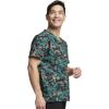 Dickies EDS Signature Scrubs for Women and Scrubs for Men, Unisex One Pocket V-Neck Top in Soft Brushed Poplin 83706(Digital Camo)
