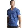 Dickies EDS Signature Scrubs for Women and Scrubs for Men, Unisex One Pocket V-Neck Top in Soft Brushed Poplin 83706(Doggone Cool)
