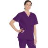 Dickies EDS Signature Scrubs for Women and Scrubs for Men, Unisex One Pocket V-Neck Top in Soft Brushed Poplin 83706(Eggplant)