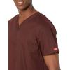 Dickies EDS Signature Scrubs for Women and Scrubs for Men, Unisex One Pocket V-Neck Top in Soft Brushed Poplin 83706(Espresso)