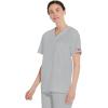 Dickies EDS Signature Scrubs for Women and Scrubs for Men, Unisex One Pocket V-Neck Top in Soft Brushed Poplin 83706(Grey)