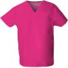 Dickies EDS Signature Scrubs for Women and Scrubs for Men, Unisex One Pocket V-Neck Top in Soft Brushed Poplin 83706(Hot Pink)
