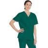 Dickies EDS Signature Scrubs for Women and Scrubs for Men, Unisex One Pocket V-Neck Top in Soft Brushed Poplin 83706(Hunter)