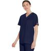 Dickies EDS Signature Scrubs for Women and Scrubs for Men, Unisex One Pocket V-Neck Top in Soft Brushed Poplin 83706(Navy)