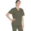 Dickies EDS Signature Scrubs for Women and Scrubs for Men, Unisex One Pocket V-Neck Top in Soft Brushed Poplin 83706(Olive)