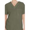 Dickies EDS Signature Scrubs for Women and Scrubs for Men, Unisex One Pocket V-Neck Top in Soft Brushed Poplin 83706(Olive)