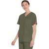 Dickies EDS Signature Scrubs for Women and Scrubs for Men, Unisex One Pocket V-Neck Top in Soft Brushed Poplin 83706(Olive)
