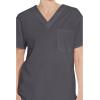 Dickies EDS Signature Scrubs for Women and Scrubs for Men, Unisex One Pocket V-Neck Top in Soft Brushed Poplin 83706(Pewter)