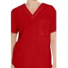 Dickies EDS Signature Scrubs for Women and Scrubs for Men, Unisex One Pocket V-Neck Top in Soft Brushed Poplin 83706(Red)