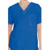 Dickies EDS Signature Scrubs for Women and Scrubs for Men, Unisex One Pocket V-Neck Top in Soft Brushed Poplin 83706(Royal)