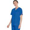 Dickies EDS Signature Scrubs for Women and Scrubs for Men, Unisex One Pocket V-Neck Top in Soft Brushed Poplin 83706(Royal)