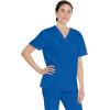 Dickies EDS Signature Scrubs for Women and Scrubs for Men, Unisex One Pocket V-Neck Top in Soft Brushed Poplin 83706(Royal)