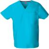Dickies EDS Signature Scrubs for Women and Scrubs for Men, Unisex One Pocket V-Neck Top in Soft Brushed Poplin 83706(Turquoise)