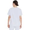 Dickies EDS Signature Scrubs for Women and Scrubs for Men, Unisex One Pocket V-Neck Top in Soft Brushed Poplin 83706(White)