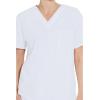 Dickies EDS Signature Scrubs for Women and Scrubs for Men, Unisex One Pocket V-Neck Top in Soft Brushed Poplin 83706(White)