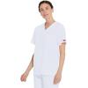 Dickies EDS Signature Scrubs for Women and Scrubs for Men, Unisex One Pocket V-Neck Top in Soft Brushed Poplin 83706(White)