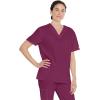 Dickies EDS Signature Scrubs for Women and Scrubs for Men, Unisex One Pocket V-Neck Top in Soft Brushed Poplin 83706(Wine)