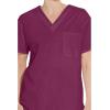 Dickies EDS Signature Scrubs for Women and Scrubs for Men, Unisex One Pocket V-Neck Top in Soft Brushed Poplin 83706(Wine)