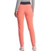 Dickies EDS Signature Women Scrubs Pant Mid Rise Tapered Leg Pull-on DK125(Ravishing Coral / Pewter)