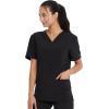 Dickies EDS Women Scrubs Top V-Neck DK700(Black)