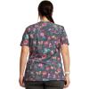 Dickies EDS Women Scrubs Top V-Neck DK700(Butterflies Abloom)