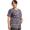 Dickies EDS Women Scrubs Top V-Neck DK700(Butterflies Abloom)