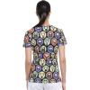 Dickies EDS Women Scrubs Top V-Neck DK700(Dia De Los Gatos)