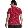 Dickies EDS Women Scrubs Top V-Neck DK700(Wish Zoo a Merry Christmas)