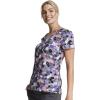 Dickies EDS Women Scrubs Top V-Neck Print DK852(Camo Buds)