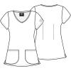 Dickies EDS Women Scrubs Top V-Neck Print DK852(Groovy Grid)