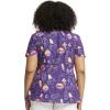 Dickies EDS Women Scrubs Top V-Neck Print DK852(Hanging With My Boo)