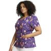 Dickies EDS Women Scrubs Top V-Neck Print DK852(Hanging With My Boo)