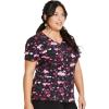 Dickies EDS Women Scrubs Top V-Neck Print DK852(Hope Heals)